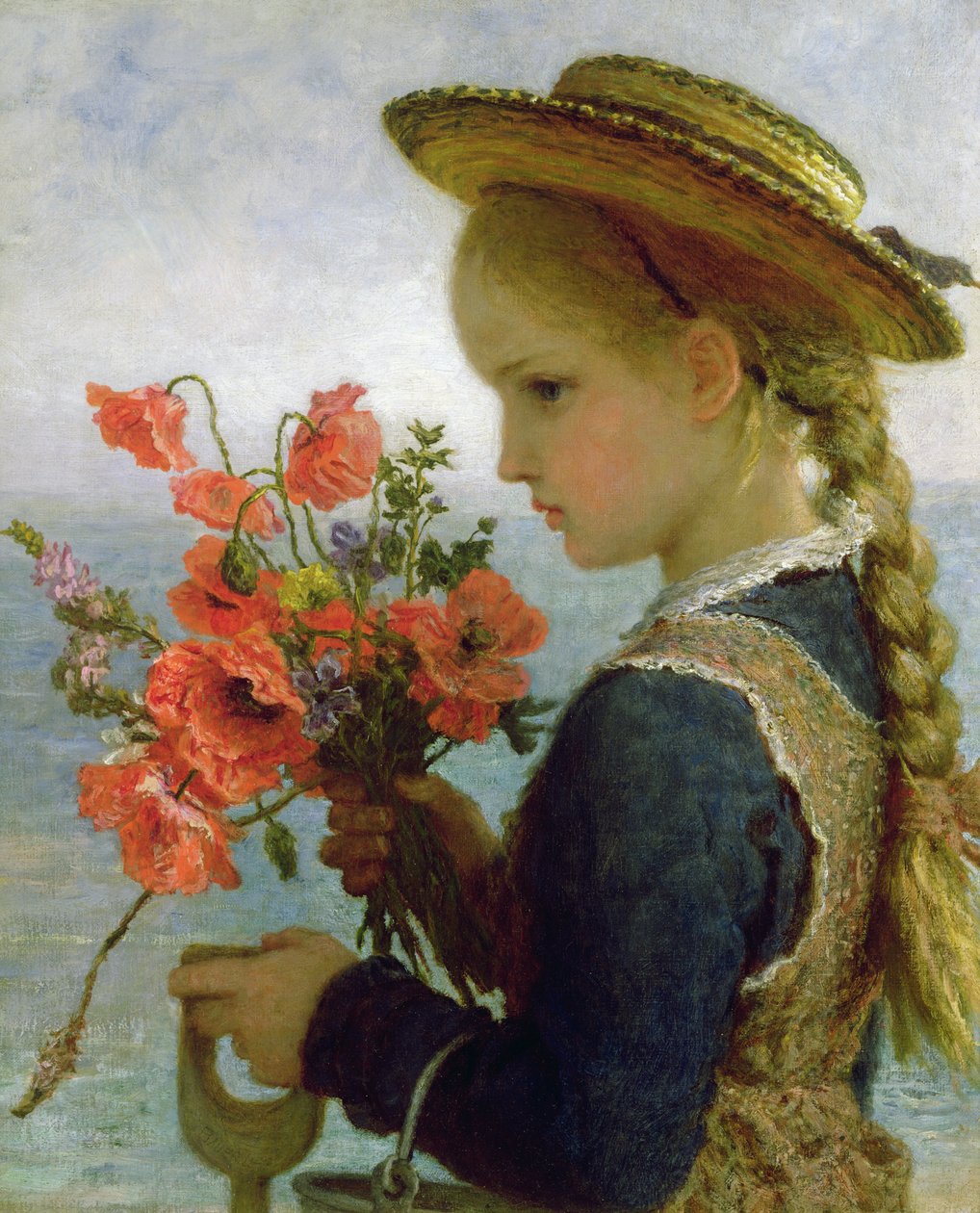 Menina papoula de Karl Wilhelm Friedrich Bauerle