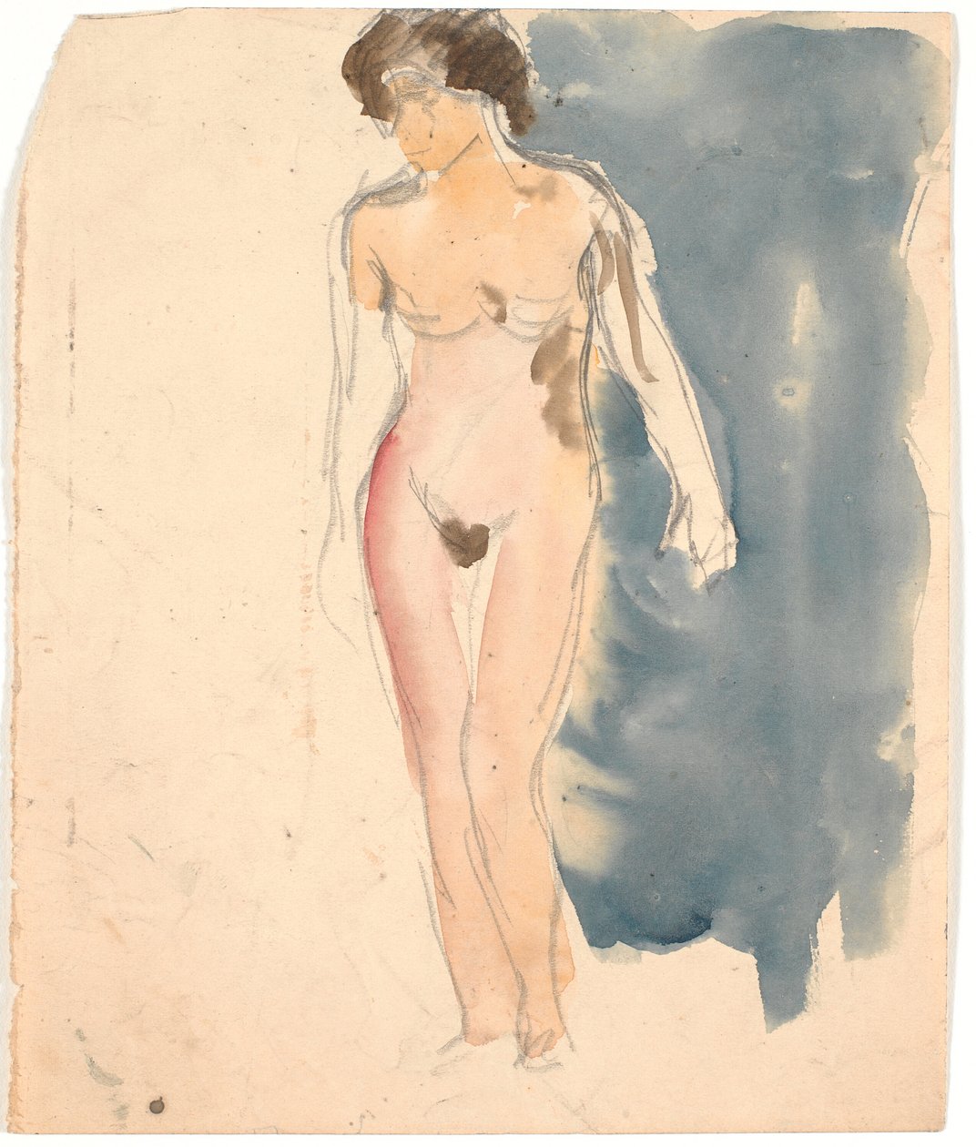 Modelo feminino em pé de Karl Isakson