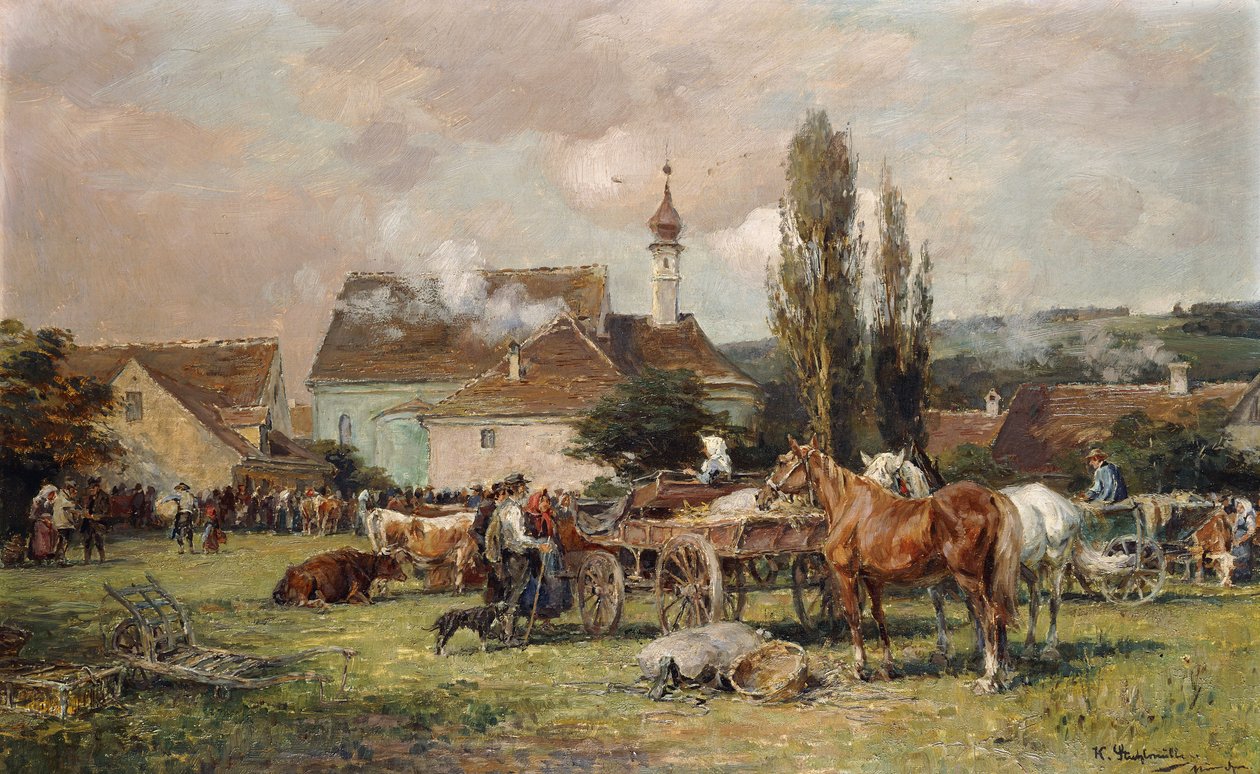Um mercado por uma vila de Karl Stuhlmuller