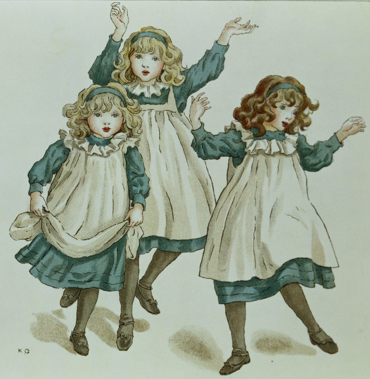 As cepas de Polly Flinders, de &39;April Baby&39;s Book of Tunes&39; 1900 de Kate Greenaway