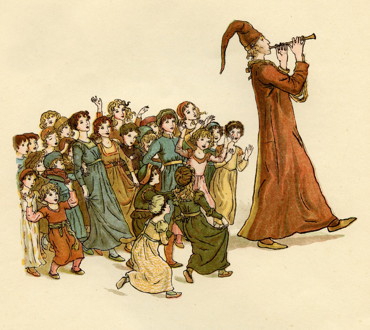 A Flautista de Hamelin de Kate Greenaway