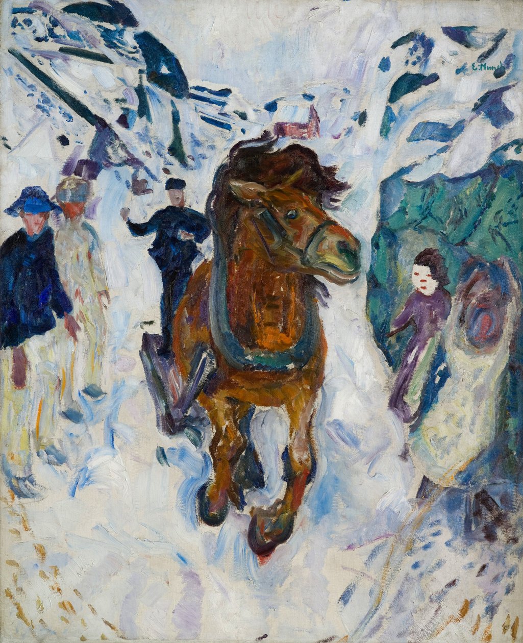 Cavalo galopando de Katsushika Hokusai