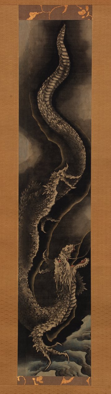 Dragão descendente de Katsushika Hokusai