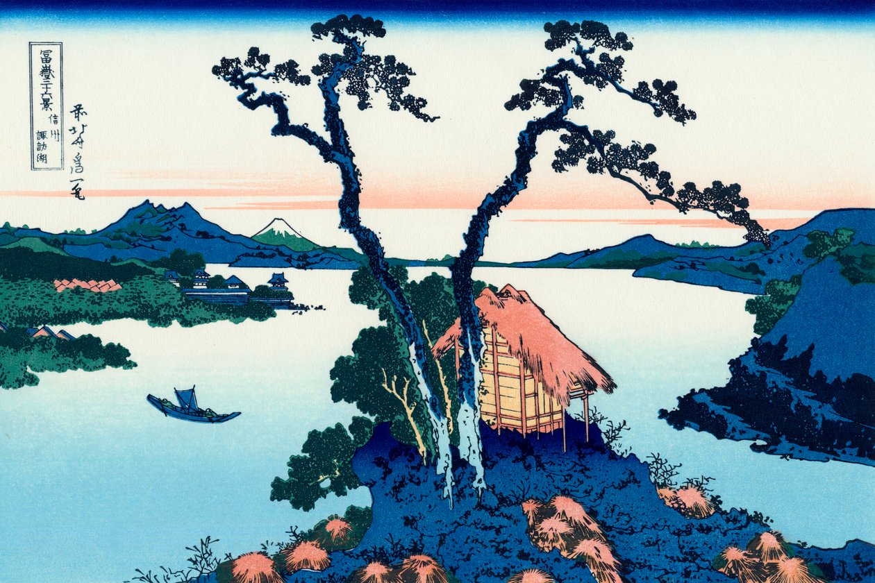 Lago Suwa na província de Shinano