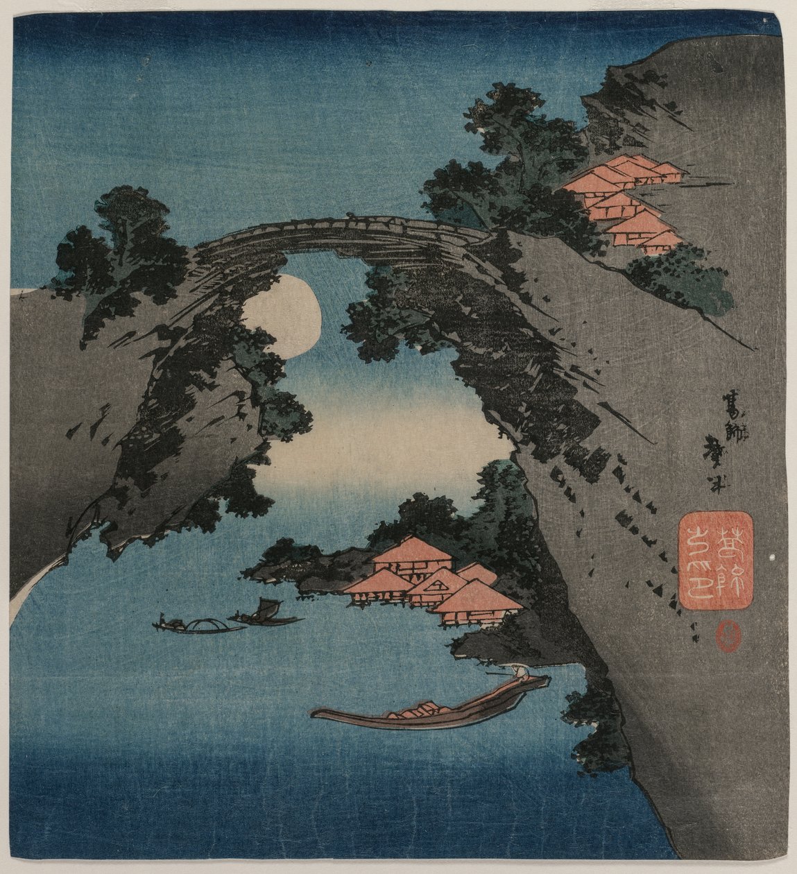 A ponte do macaco de Katsushika Taito II
