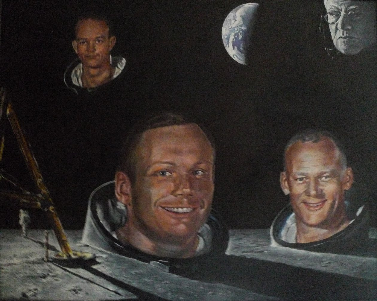 Monumentos na Lua (pintura) de Kevin Parrish