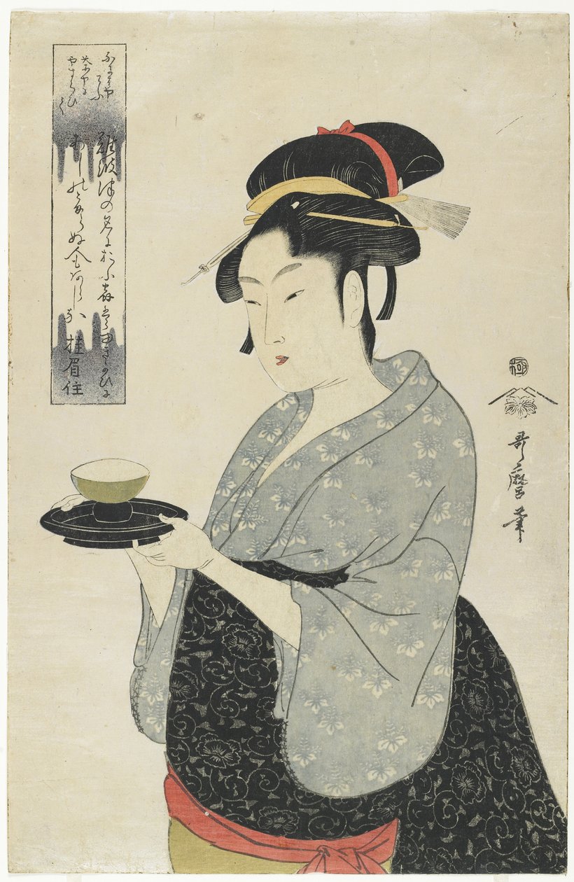 Naniwaya Teahouse Garçonete Okita, 1793 de Kitagawa Utamaro