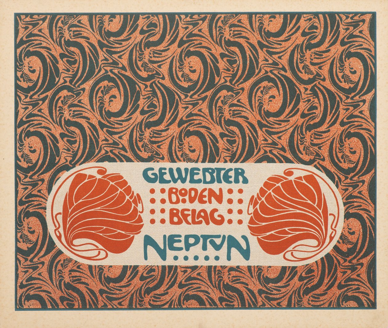 Piso tecido Netuno, 1901. de Koloman Moser