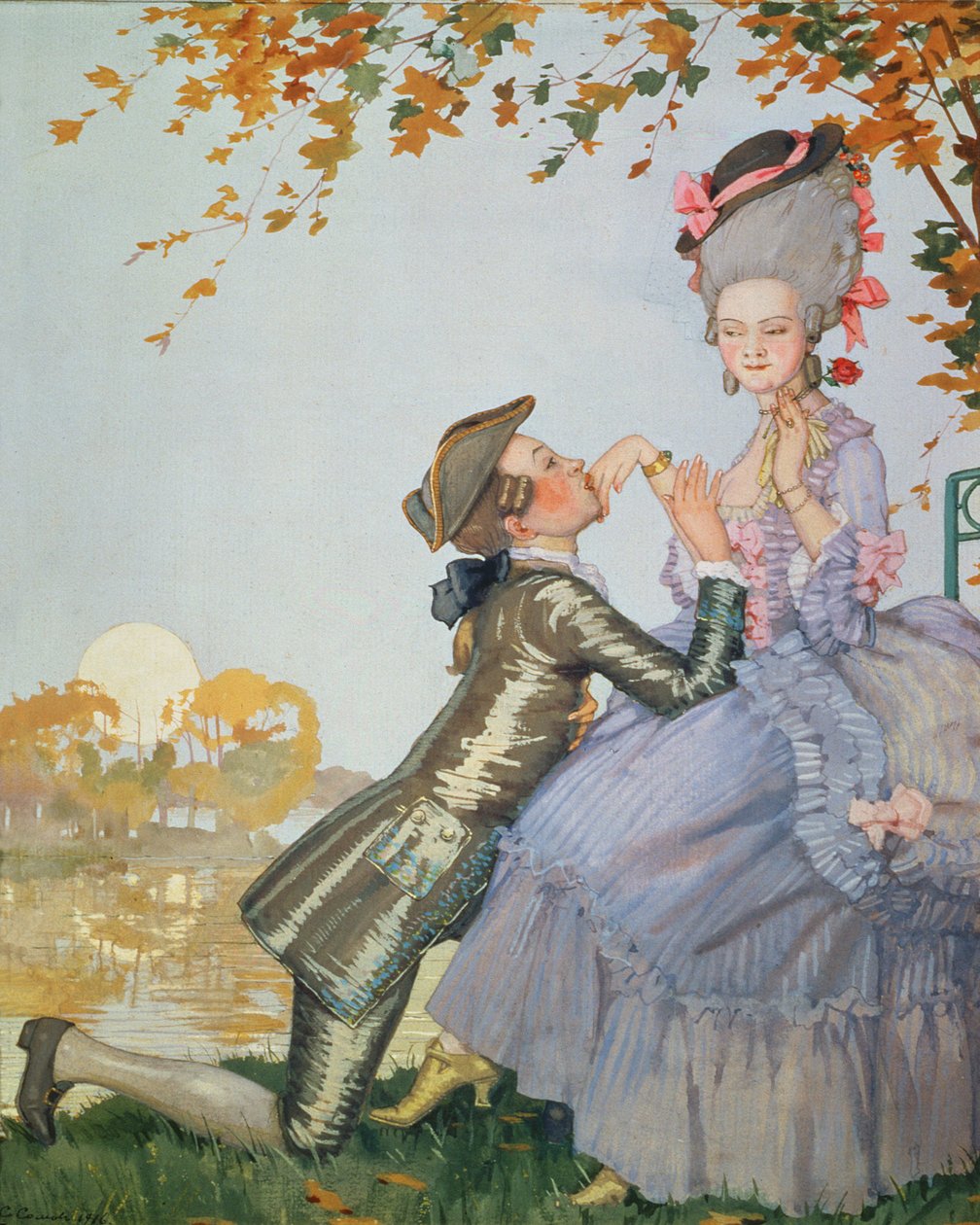Primeiro amor, 1916 de Konstantin Andreevic Somov