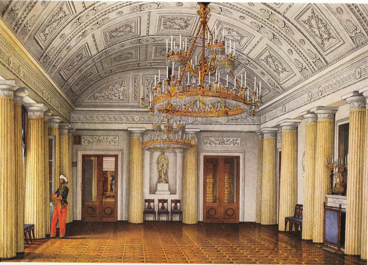 Interiores do Palácio de inverno. Grande sala de jantar (árabe) de Konstantin Andreyevich Ukhtomsky