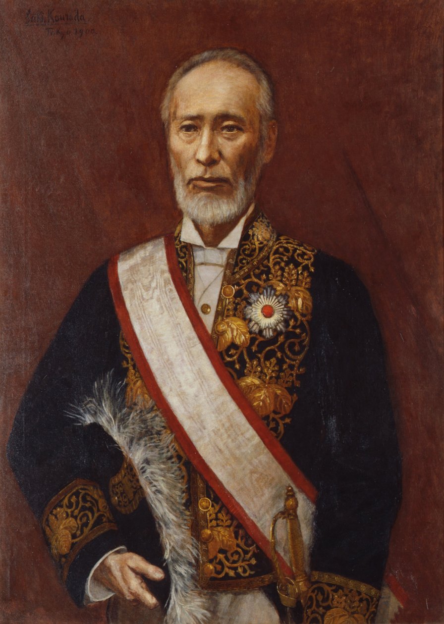 Retrato de Munenori Terajima de Kuroda Seiki