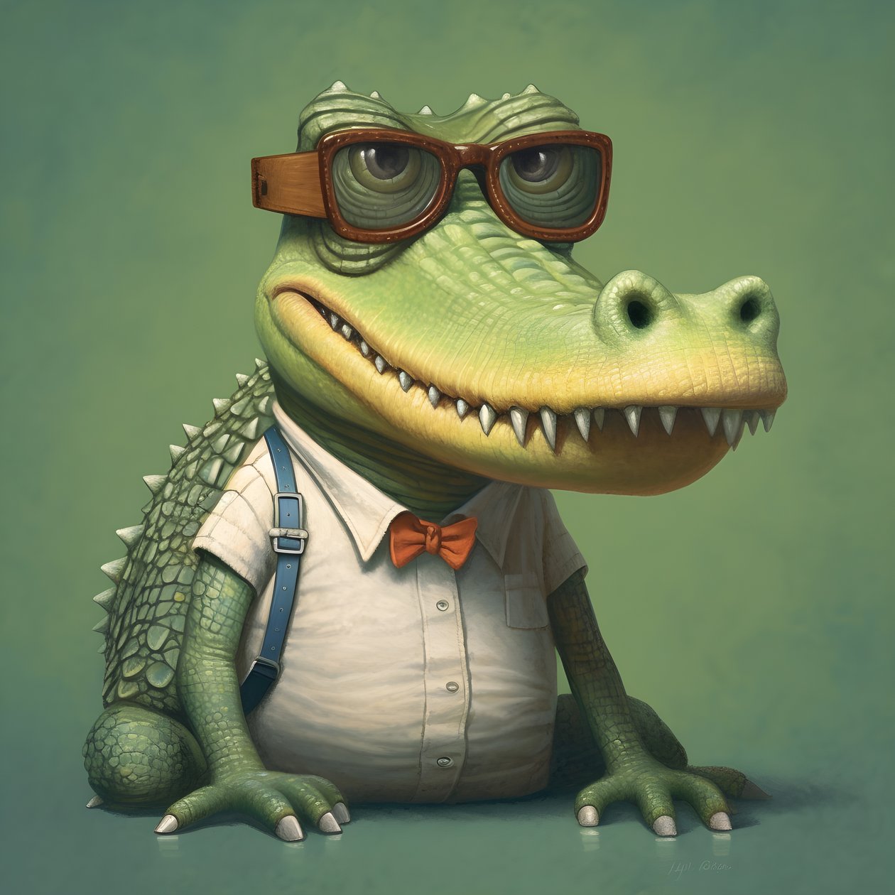 um crocodilo de estilo cómico 2 de Kurt Heppke