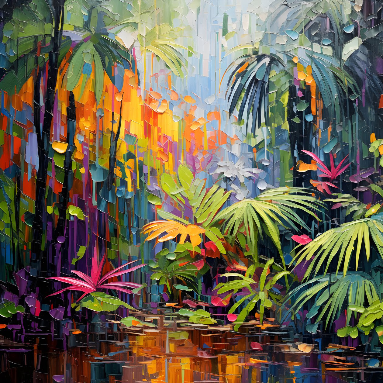 uma selva colorida e chuvosa 3 de Kurt Heppke