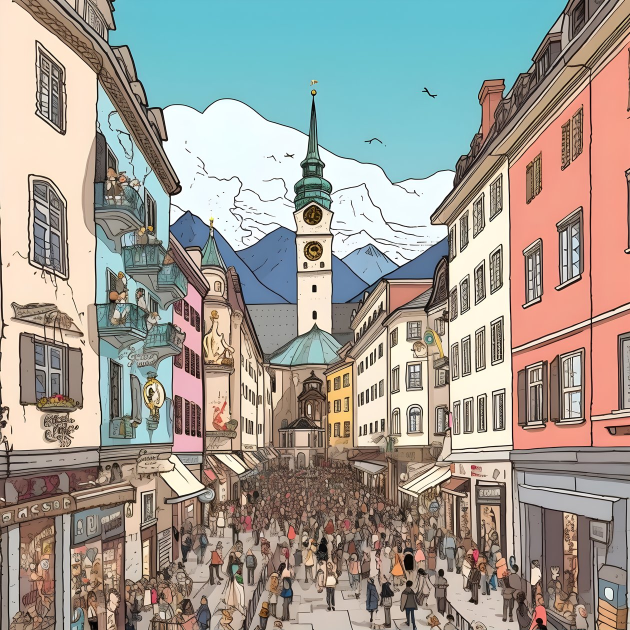 innsbruck, desenho animado 2 de Kurt Heppke