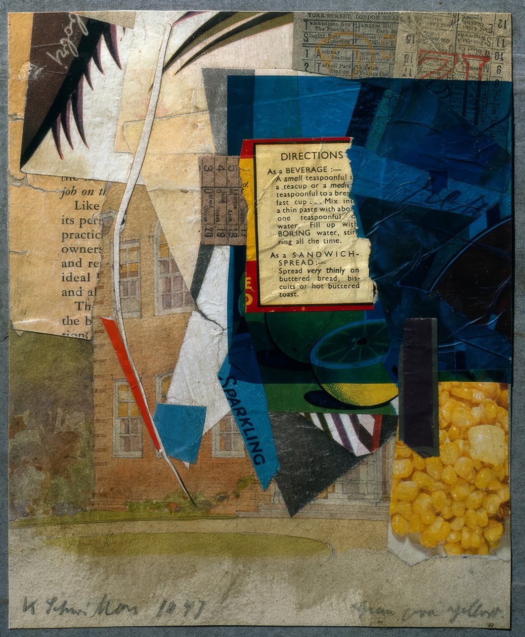Verde sobre amarelo de Kurt Schwitters
