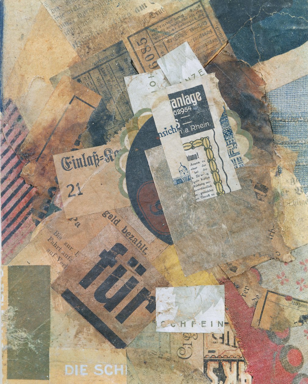 Merz 94 Grunfleck, 1920 de Kurt Schwitters