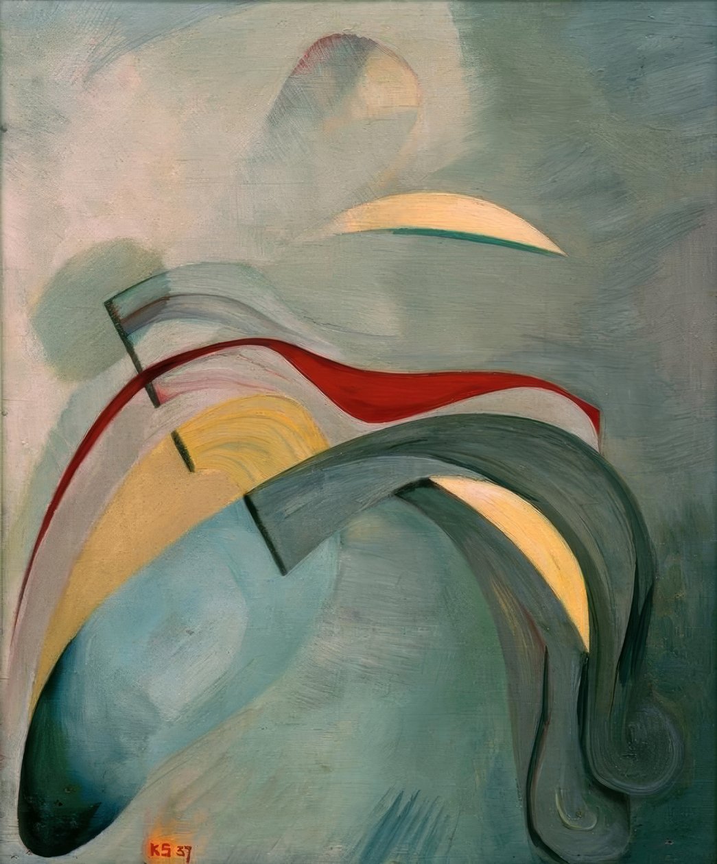 Linha vermelha (1) de Kurt Schwitters