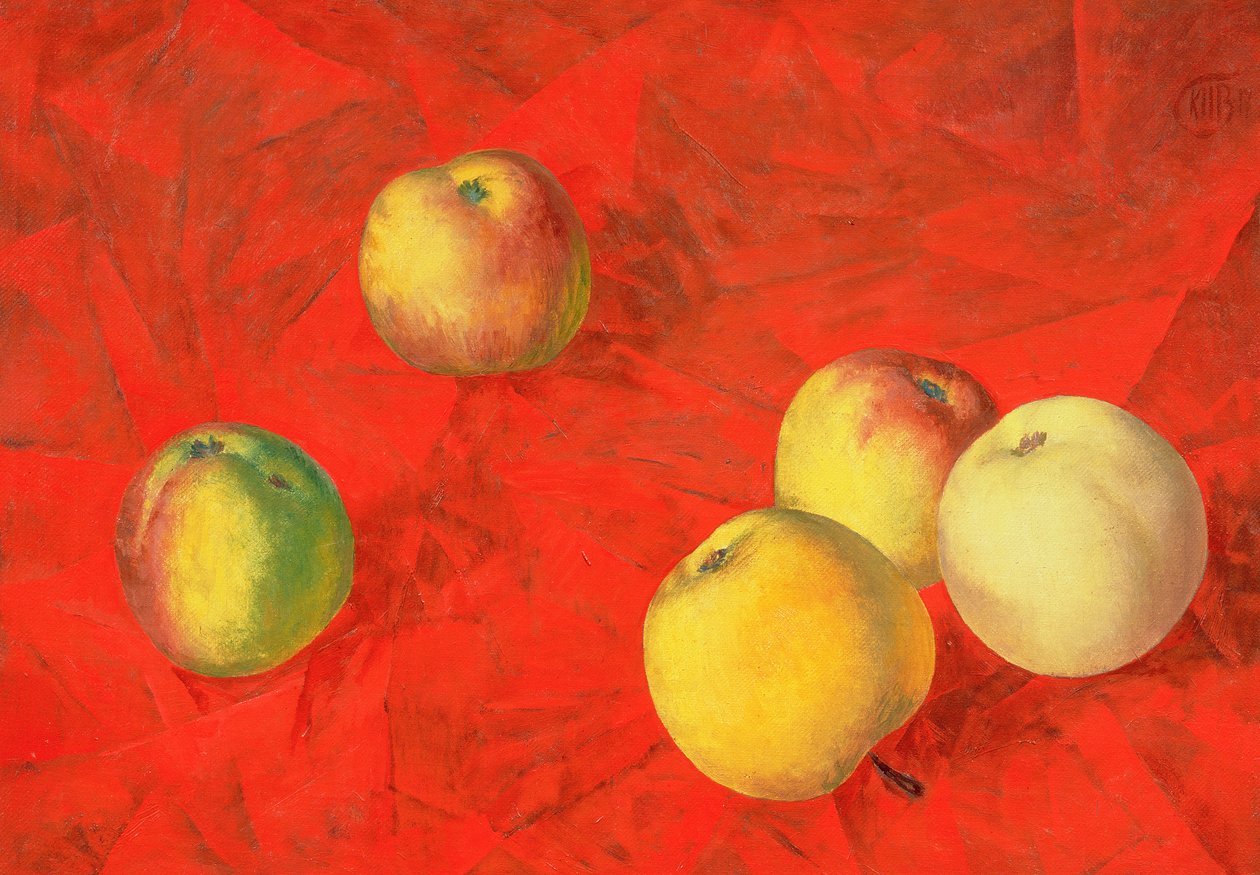 Maçãs, 1917 de Kuzma Sergeevich Petrov Vodkin