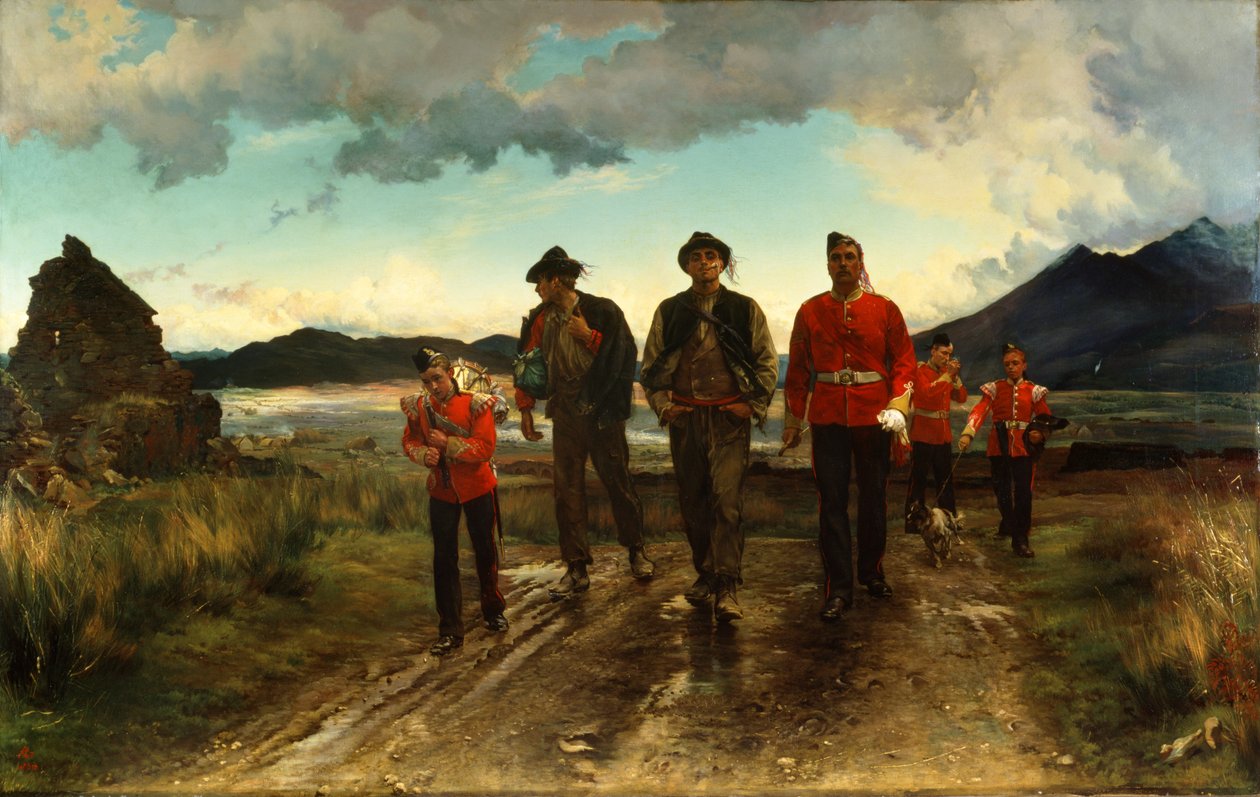 &39;Listado para os Connaught Rangers&39;: Recrutando na Irlanda, 1878 de Lady Butler