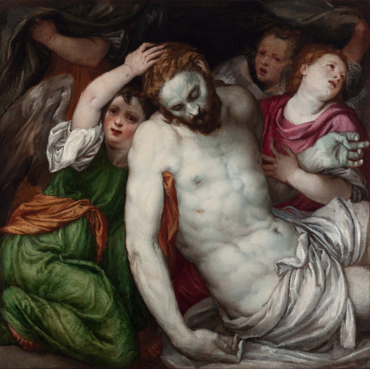 Pietà e anjos de Lambert Sustris