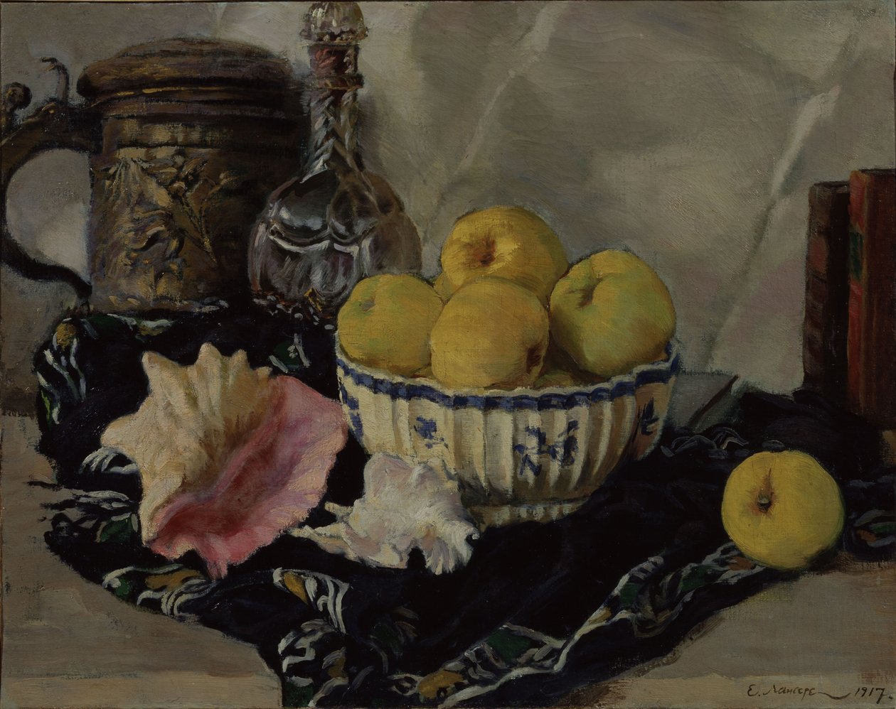 Ainda vida. Casca e maçãs, 1917 de Lanceray