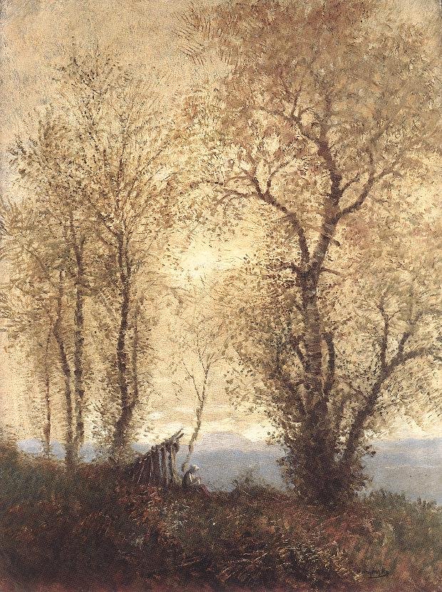 Paisagem no outono de Laszlo Mednyanszky