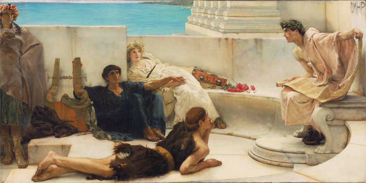 Uma leitura de Homer de Lawrence Alma Tadema
