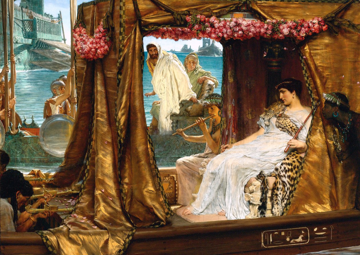 O Encontro de Antônio e Cleópatra de Lawrence Alma Tadema