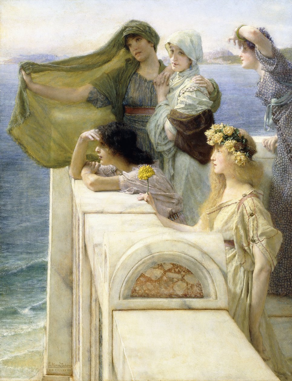 No berço de Afrodite de Lawrence Alma Tadema
