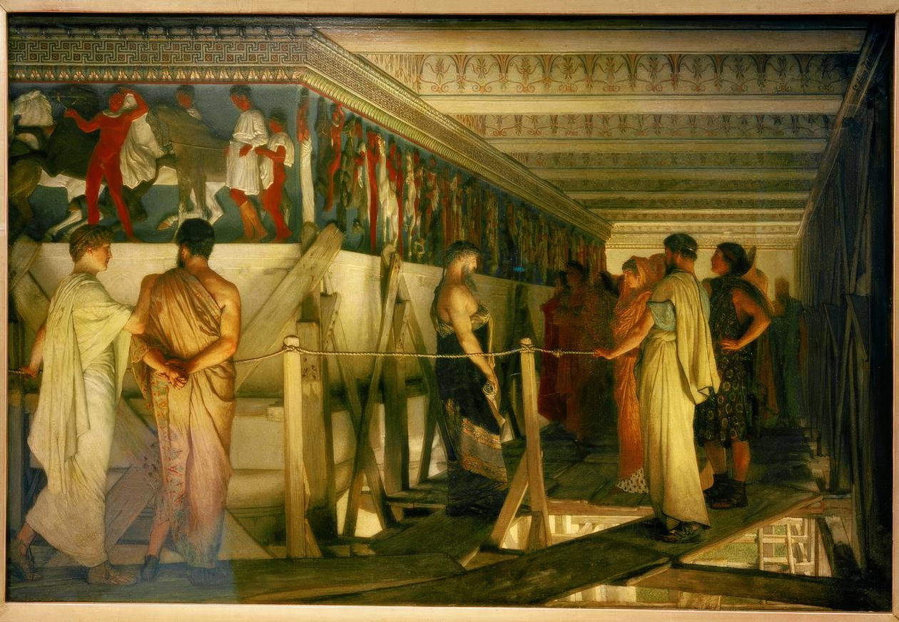 Phidias e o Frieze do Partenon de Lawrence Alma Tadema