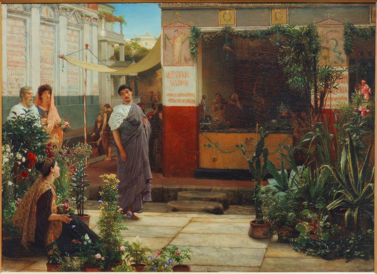 O mercado de flores de Lawrence Alma Tadema