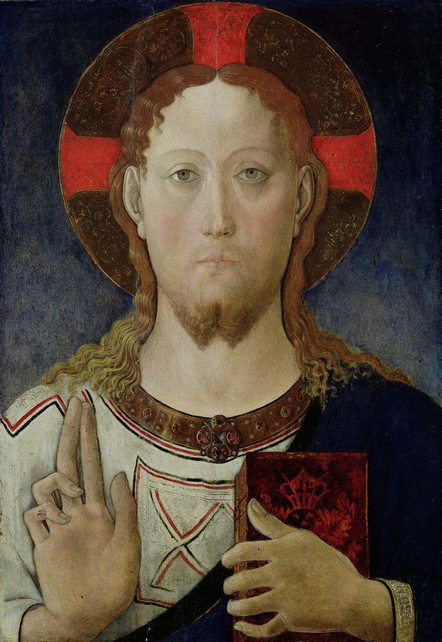 Bênção de Cristo (tempera no painel) de Lazzaro Bastiani