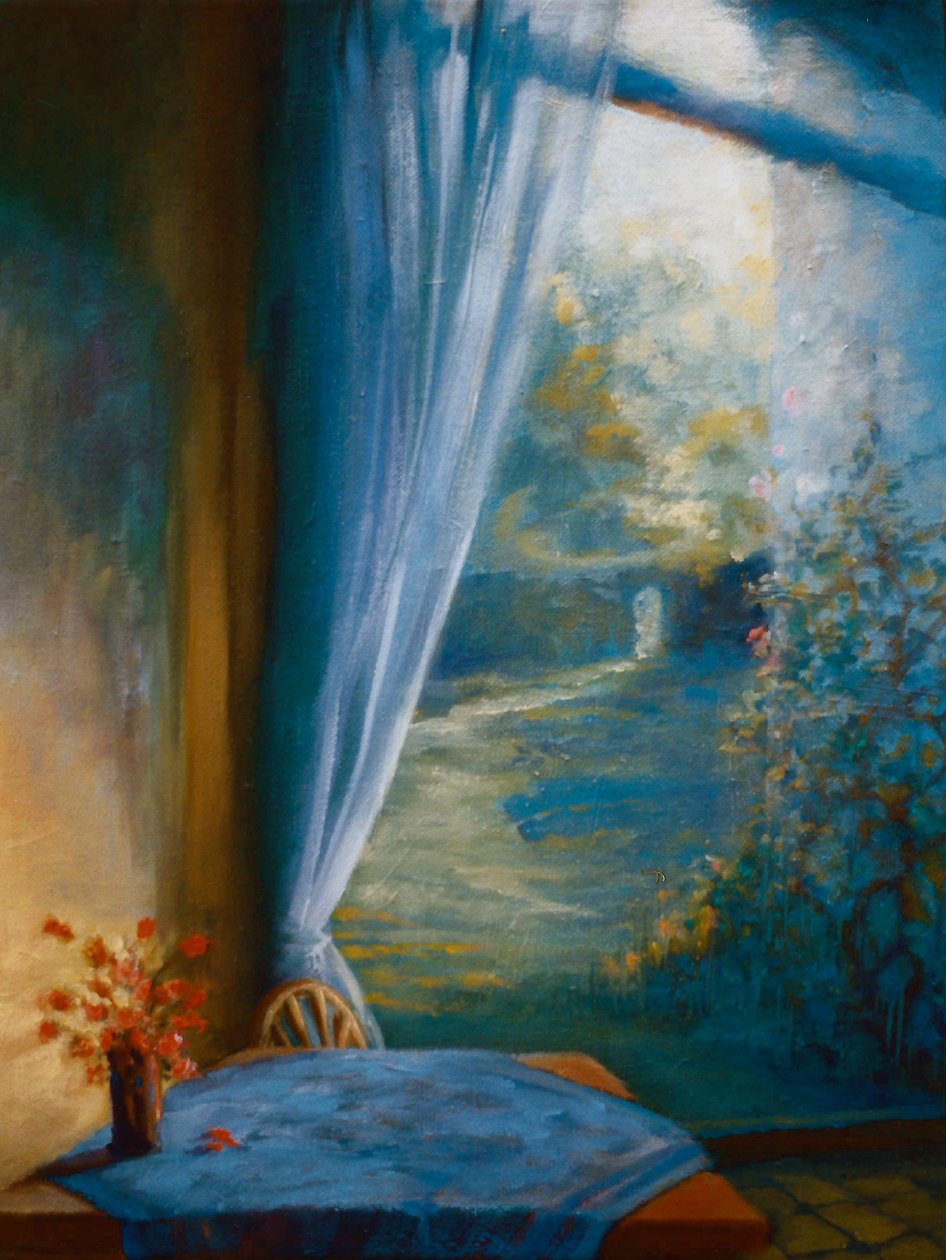 Summer Shadows, 1999 (óleo sobre papel) de Lee Campbell