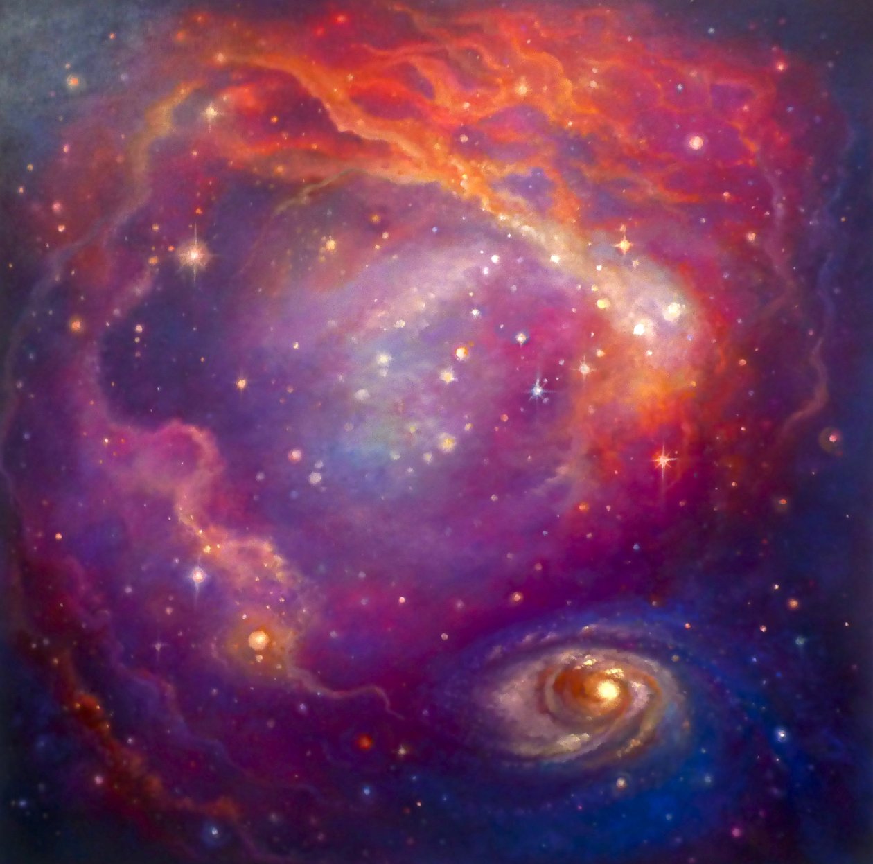 Nebulosa Ametista, 2023 (óleo sobre tela) de Lee Campbell