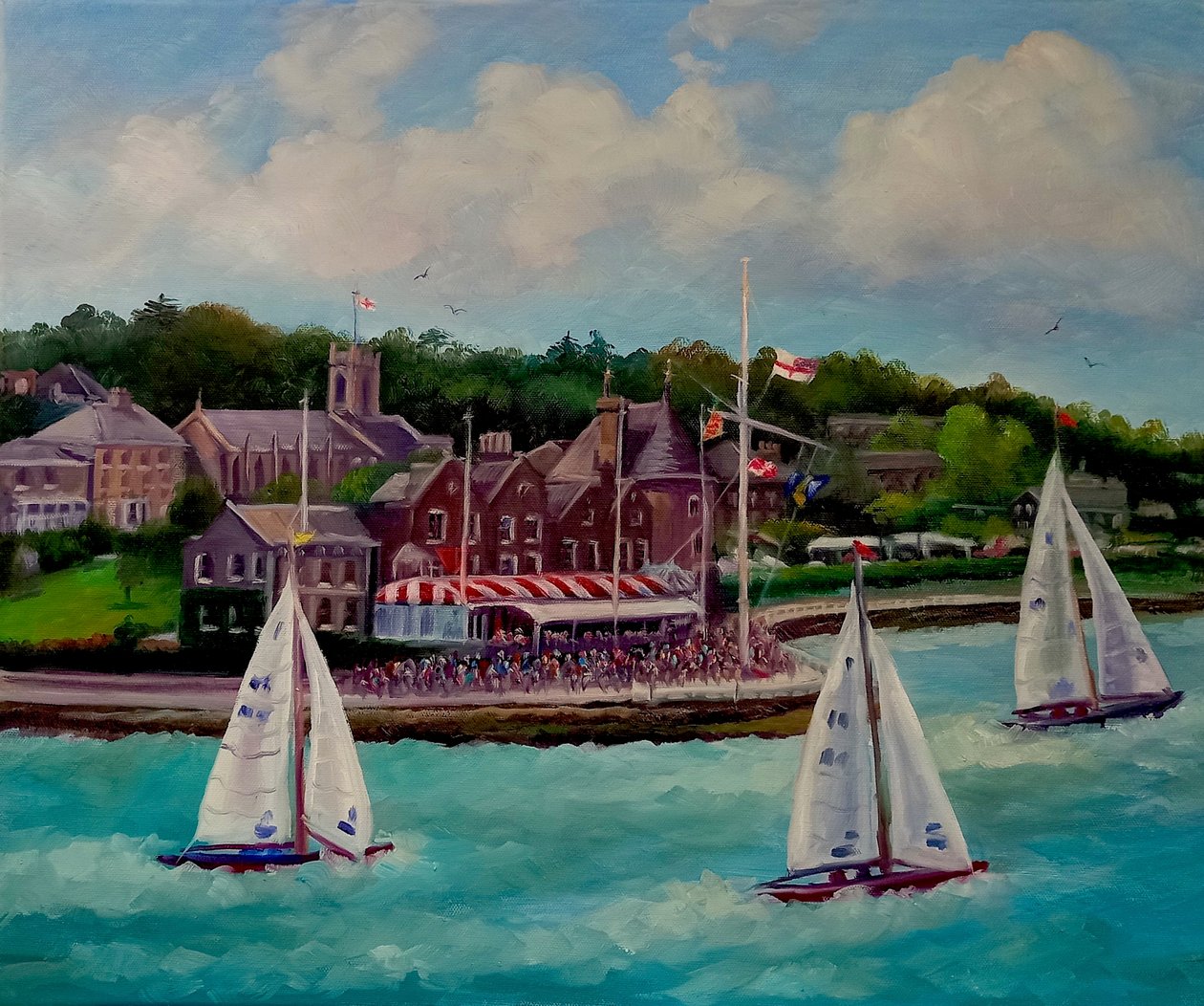 Royal Yacht Squadron, 2021 (óleo sobre tela) de Lee Campbell