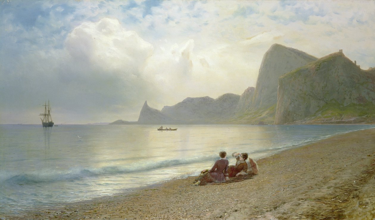 Na praia, 1884 de Lef Feliksovich Lagorio
