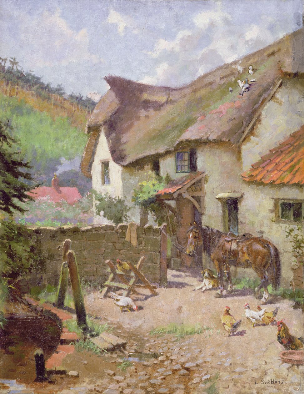 Farmyard, Porlock, Somerset de Leghe Suthers