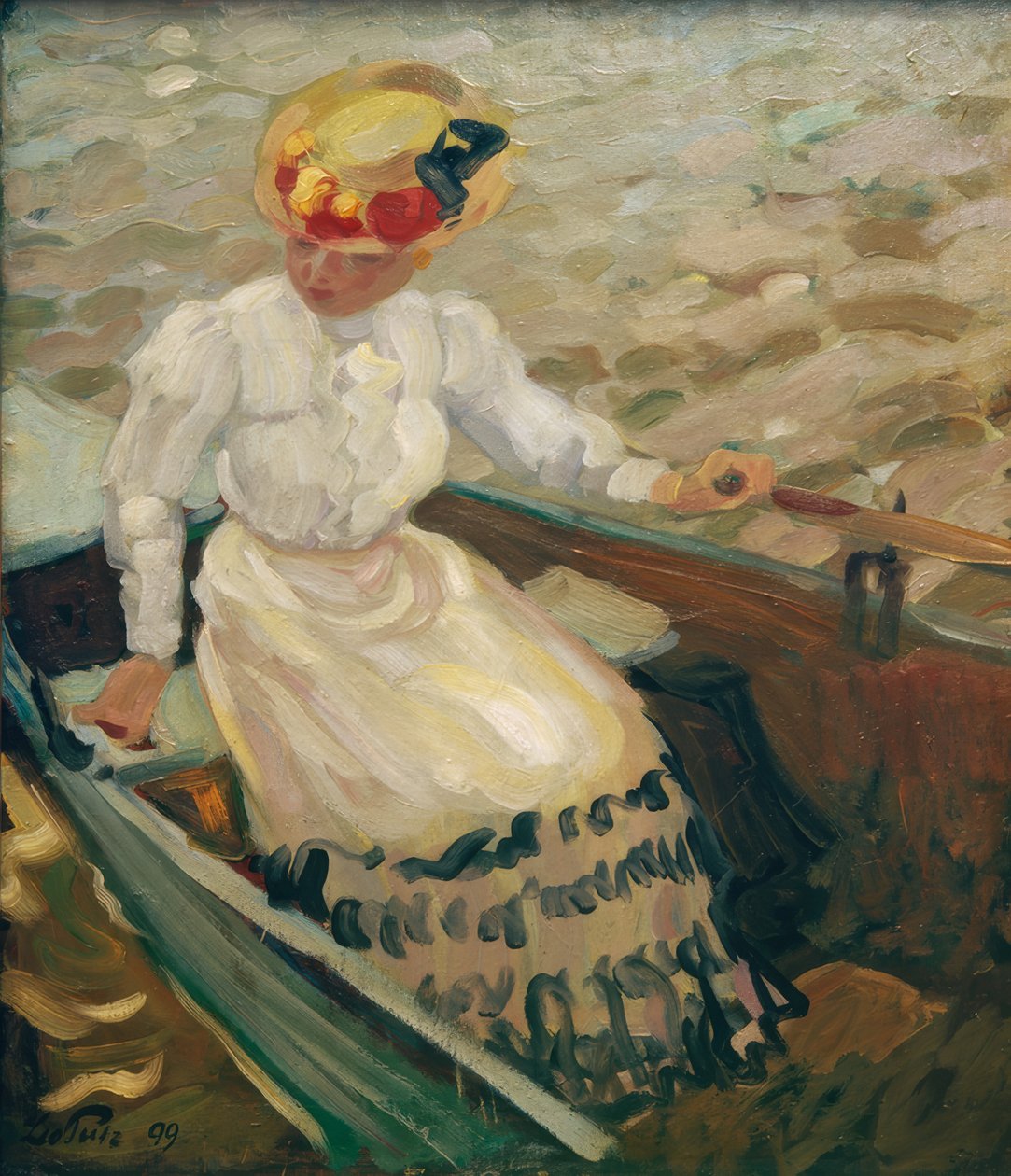 Garota em uma barcaça de Leo Putz