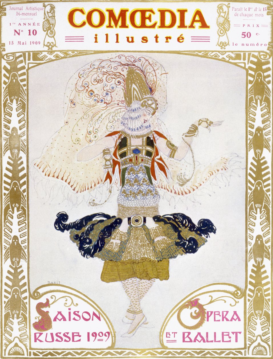 Capa de Comoedia, 1909 de Leon Bakst