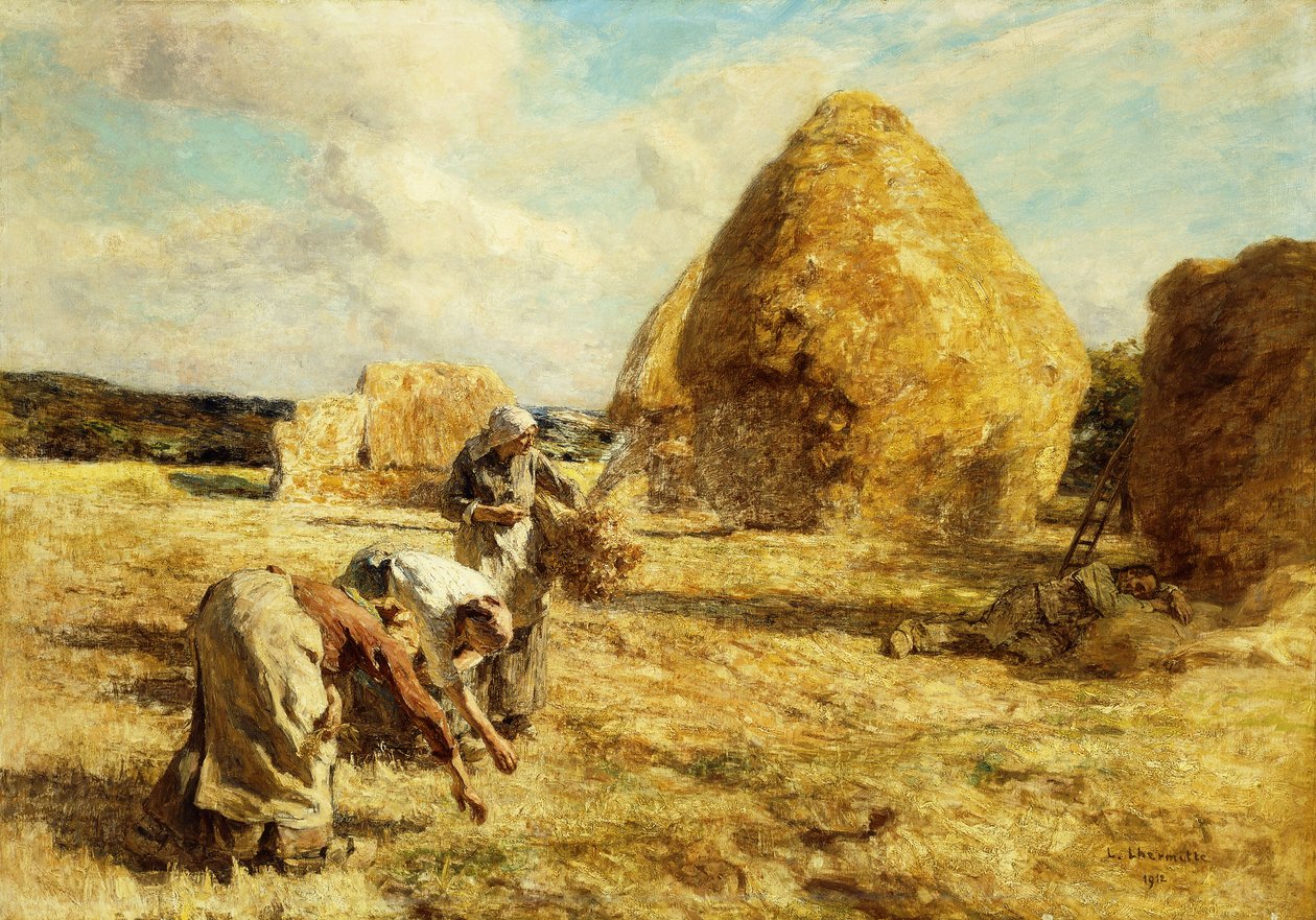 Os Gleaners, 1912 de Leon Augustin Lhermitte