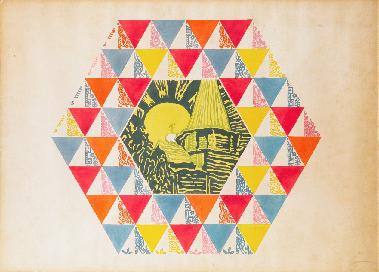 Design Têxtil, ca 1923-1924. de Leon Bakst