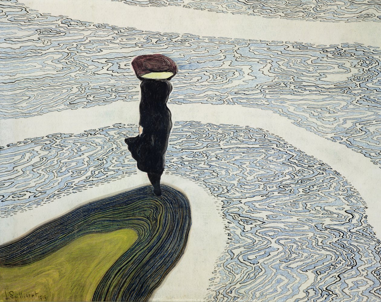Mulher na linha de costa de Leon Spilliaert