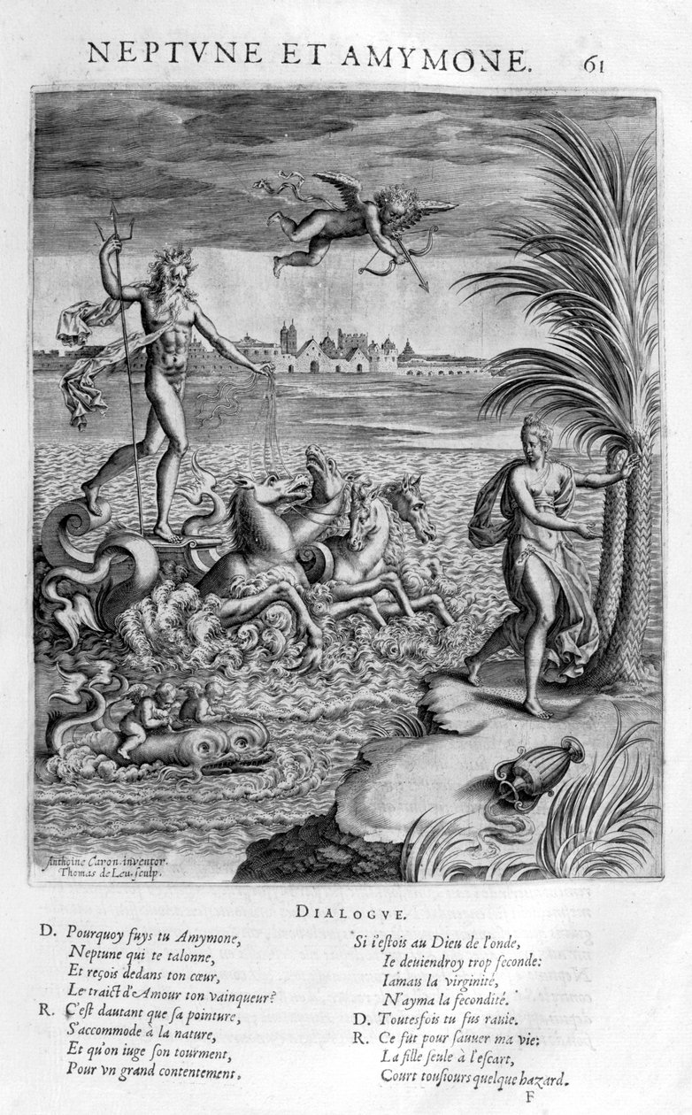 Netuno e Amimônio, 1615 de Leonard Gaultier