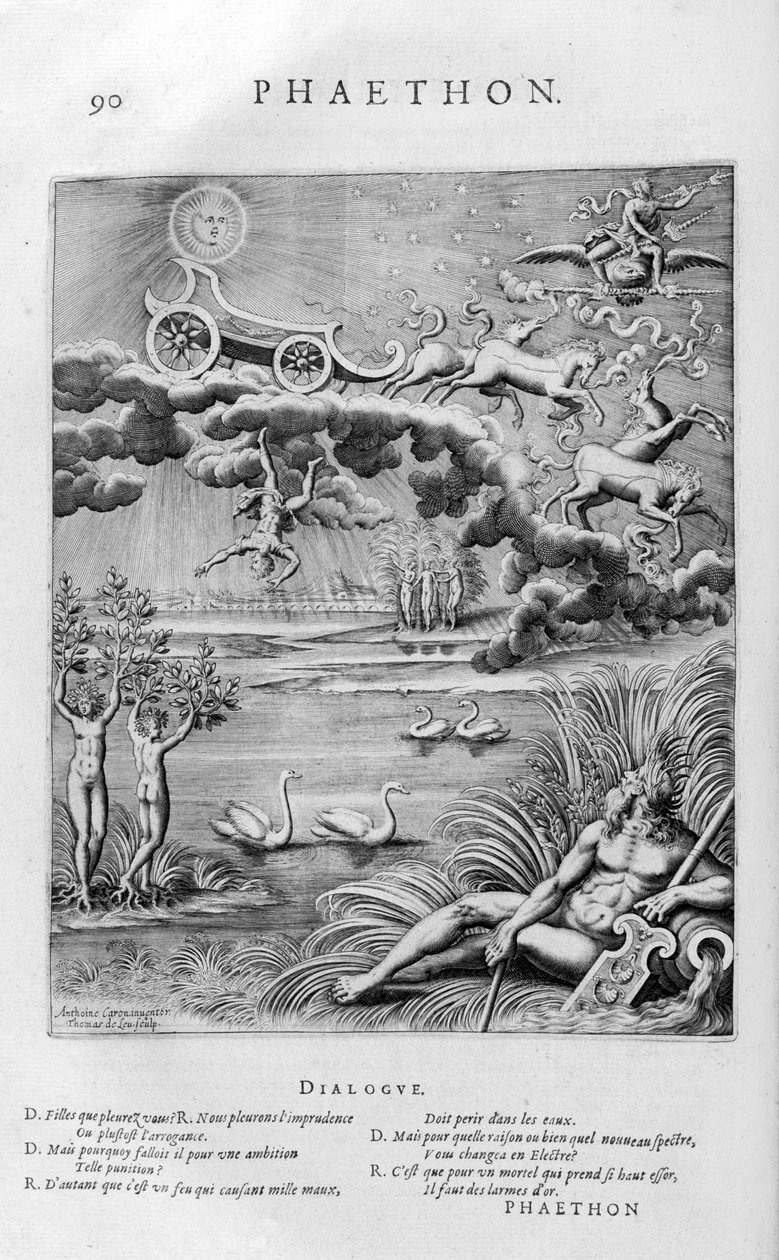 A queda de Phaeton, 1615 de Leonard Gaultier