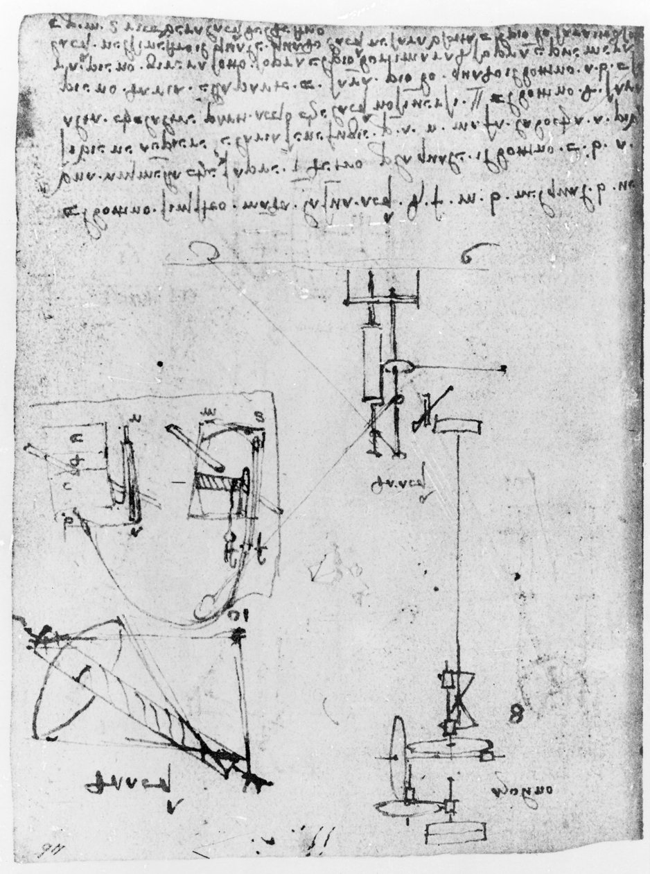 Fol. 46v, do Codex Forster III, 1480s-1494 de Leonardo da Vinci