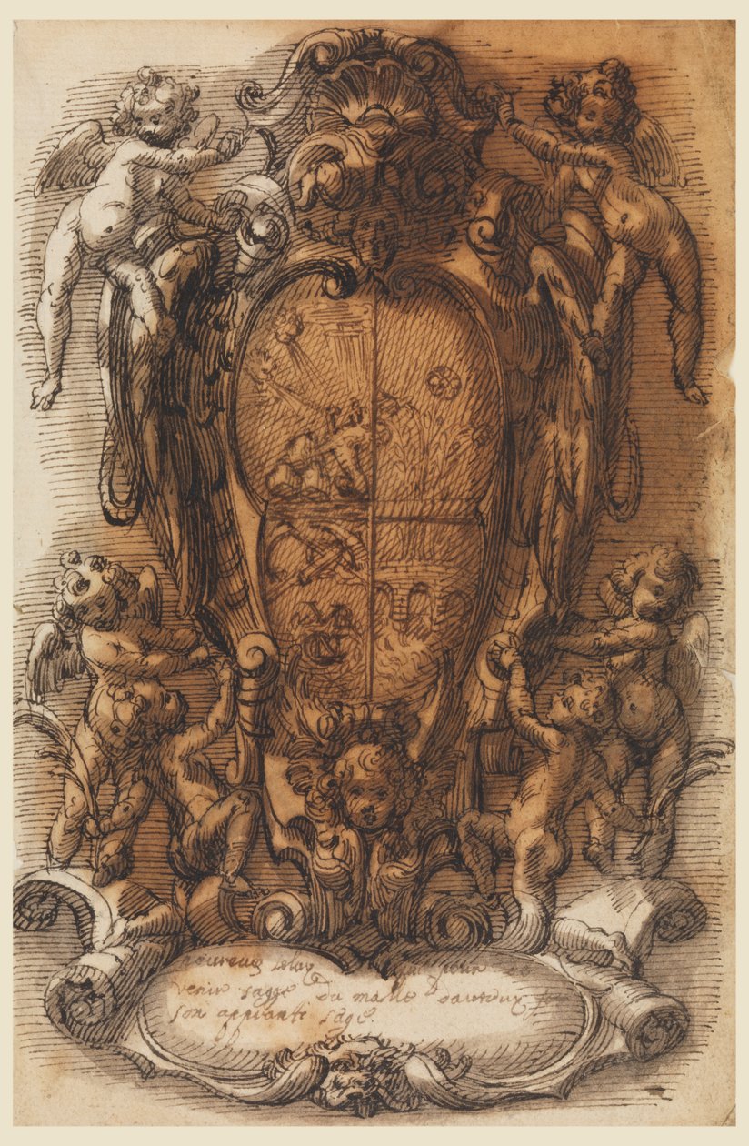 Desenho de Escudo com Brasão de Armas de Leonardo Scaglia