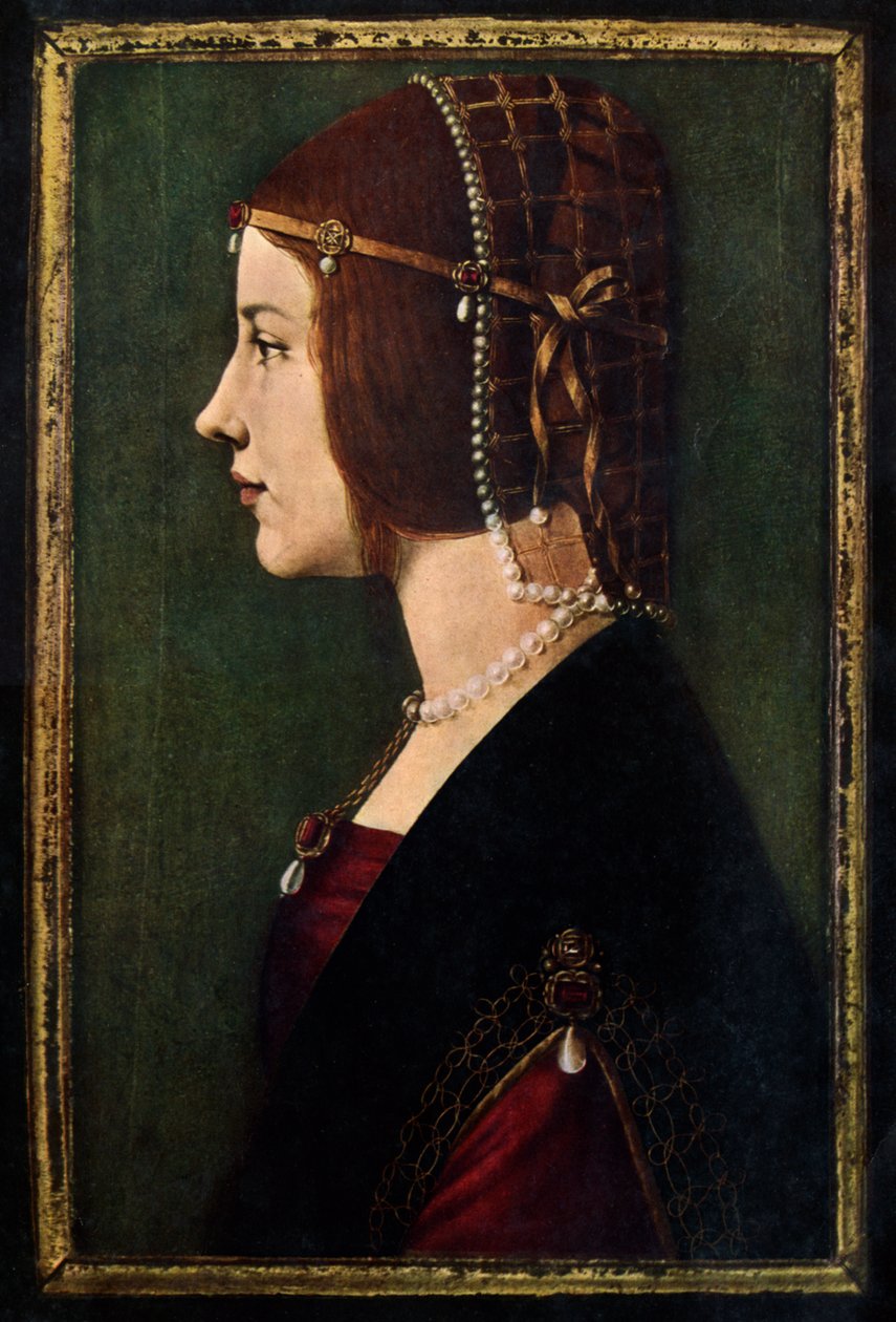Beatrice dEste 1475-1497, c1490. de Leonardo da Vinci