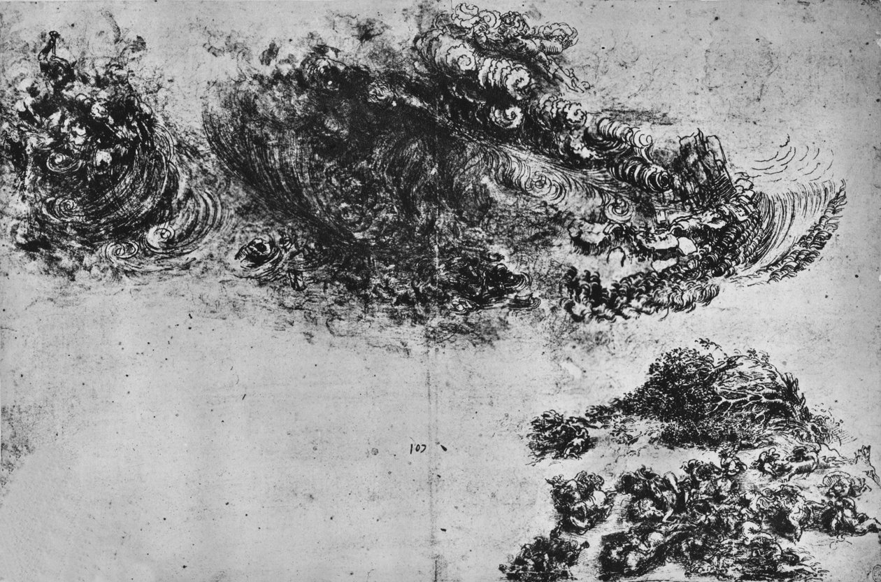 O dilúvio, c1480 1945 de Leonardo da Vinci