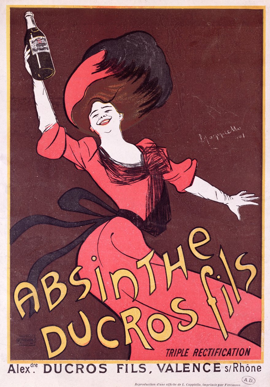 Anúncio para &39;Absinthe Ducros Jr.&39;, 1901 de Leonetto Cappiello