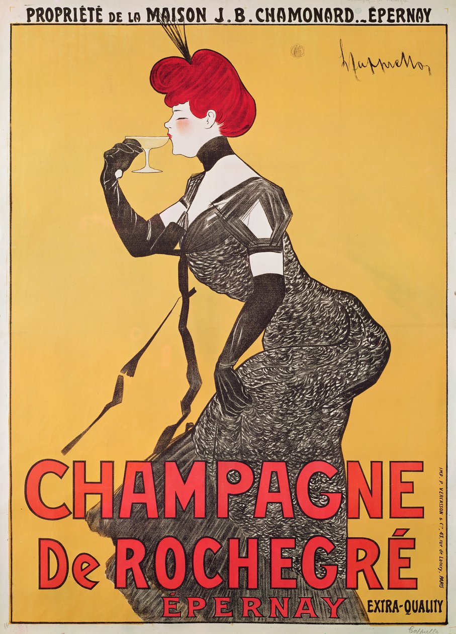 Cartaz publicitário Champagne de Rochegre de Leonetto Cappiello